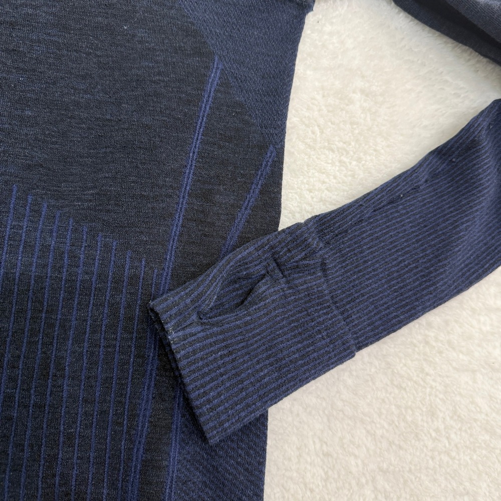 Athleta Remarkawool Turtleneck Baselayer Shirt Womens M Blue Wool Blend - Picture 4 of 8